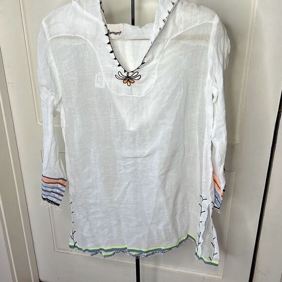 Lemlem Zara Gauze Hoodie Kaftan Cover up Size Small NWOT - Picture 1 of 7